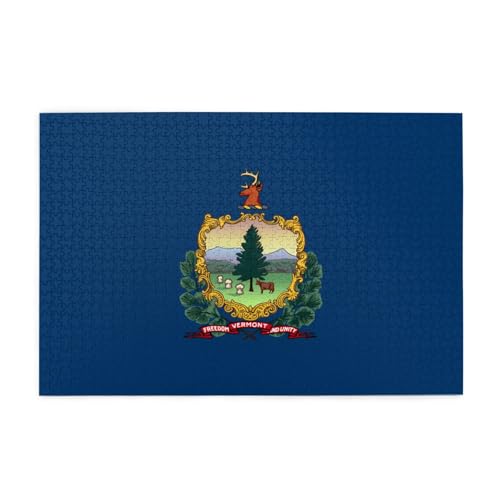 Puzzles1000 Teile BROLEO Vermont State Flag Printing Educational Intellectual Wooden Puzzles, Fun Puzzles, Stress Relieving Puzzles Puzzles1000 Teile BROLEO Vermont State Flag Printing Educational Intellectual Wooden Puzzles, Fun Puzzles, Stress Relieving Puzzles von BROLEO