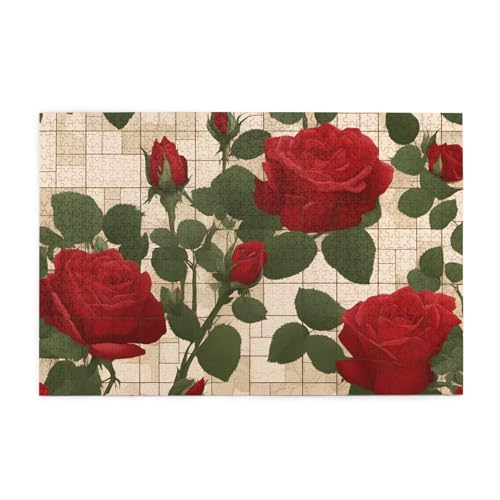 Puzzles1000 Teile BROLEO Viele Rote Rosen Drucken Pädagogische Intellektuelle Holzpuzzles Lustige Puzzles Stressabbau Puzzles Puzzles1000 Teile BROLEO Viele Rote Rosen Drucken Pädagogische Intellektuelle Holzpuzzles Lustige Puzzles Stressabbau Puzzles von BROLEO