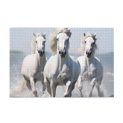 Puzzles1000 Teile BROLEO Weiße Pferde Drucken Pädagogische Intellektuelle Holzpuzzles Lustige Puzzles Stressabbau Puzzles Puzzles1000 Teile BROLEO Weiße Pferde Drucken Pädagogische Intellektuelle Holzpuzzles Lustige Puzzles Stressabbau Puzzles von BROLEO