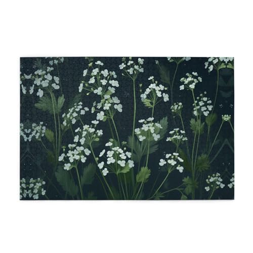 Puzzles1000 Teile BROLEO Weiße Wildblumen Druck Pädagogische Intellektuelle Holzpuzzles Lustige Puzzles Stressabbau Puzzles Puzzles1000 Teile BROLEO Weiße Wildblumen Druck Pädagogische Intellektuelle Holzpuzzles Lustige Puzzles Stressabbau Puzzles von BROLEO