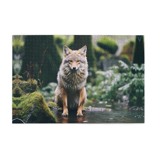 Puzzles1000 Teile BROLEO Wolf nach Regen Druck Pädagogische Intellektuelle Holzpuzzles Lustige Puzzles Stressabbau Puzzles Puzzles1000 Teile BROLEO Wolf nach Regen Druck Pädagogische Intellektuelle Holzpuzzles Lustige Puzzles Stressabbau Puzzles von BROLEO
