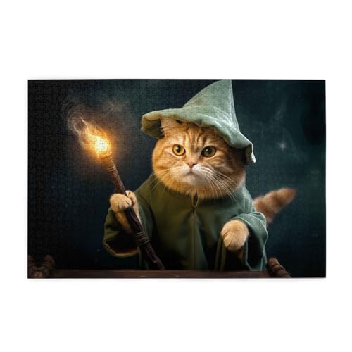 Puzzles1000 Teile BROLEO Zauberer Katze Druck Pädagogische Intellektuelle Holzpuzzles Lustige Puzzles Stressabbau Puzzles Puzzles1000 Teile BROLEO Zauberer Katze Druck Pädagogische Intellektuelle Holzpuzzles Lustige Puzzles Stressabbau Puzzles von BROLEO