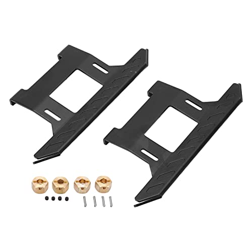 RC Fußpedale, gute Tragfähigkeit, Metall-Seitenpedal mit Messing-Kupplungen für Axial SCX10II 90046 90047 90075 (schwarz) von BROLEO