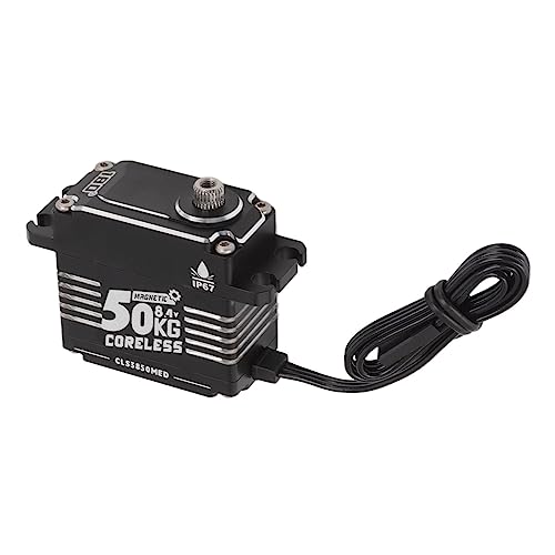 RC Servo, 32 Bit MCU Hohe Drehmoment IP67 Programmierbare 50KG Aluminium Servo Breiter Kern Arbeitsspannung für Roboter (360 Grad) von BROLEO
