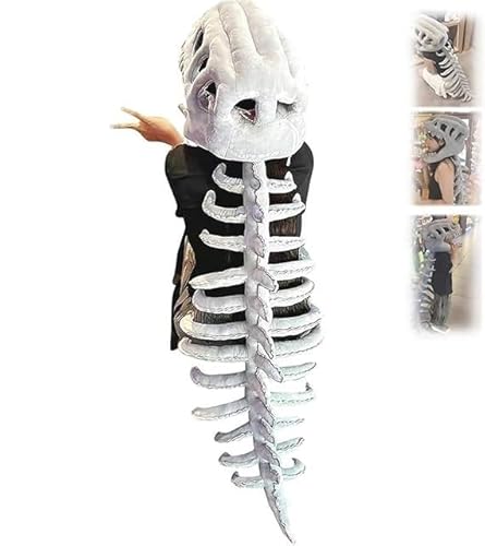 Realistisches Dinosaurierskelett-Kostümset, Halloween-Kostüm-Dinosaurier-Kopfbedeckungszubehör, 3D-Skelett-Design, for Partys, Halloween-Cosplay-Outfit.(1pcs) von BRRDASJO