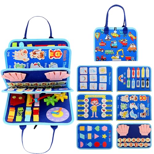 BRTNUP Montessori Spielzeug ab 1 Jahr, Busy Board Frühes Lernspielzeug für Jungen und Mädchen, Spielzeug für Die Frühe Kindheit, Sensorik Spielzeug für 1 2 3 4 5 Jährige Jungen und Mädchen (Auto) BRTNUP Montessori Spielzeug ab 1 Jahr, Busy Board Frühes Lernspielzeug für Jungen und Mädchen, Spielzeug für Die Frühe Kindheit, Sensorik Spielzeug für 1 2 3 4 5 Jährige Jungen und Mädchen (Auto) von BRTNUP