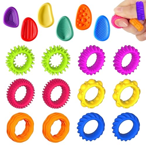 Fidget Toys für Kinder Erwachsene,18 Stück Fidget Toys and Sensory Stones,Anti Stress Spielzeug,Sensorik Spielzeug gegen Angst, ADHS Autismus Hilfsmittel Fidget Toys für Kinder Erwachsene,18 Stück Fidget Toys and Sensory Stones,Anti Stress Spielzeug,Sensorik Spielzeug gegen Angst, ADHS Autismus Hilfsmittel von BRTNUP
