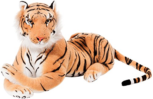 BRUBAKER Tiger Kuscheltier 75 cm - liegend Stofftier Plüschtier - Braun BRUBAKER Tiger Kuscheltier 75 cm - liegend Stofftier Plüschtier - Braun von BRUBAKER
