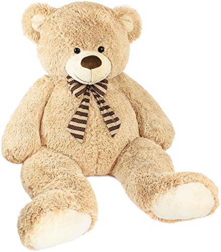 BRUBAKER XXL Teddybär 150 cm groß - Beige - Stofftier Plüschtier Kuscheltier von BRUBAKER