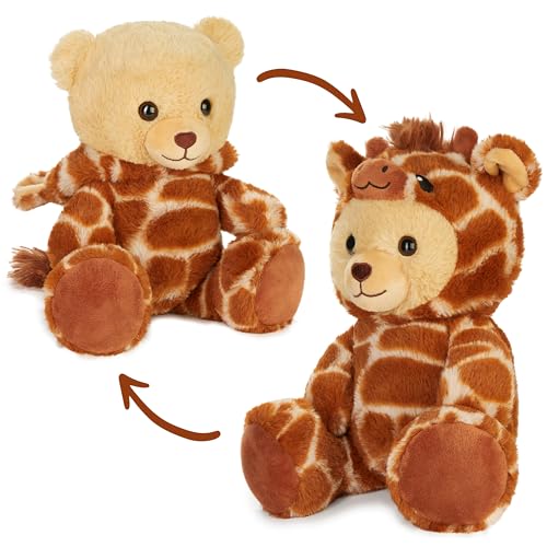 BRUBIES Teddy Giraffe - 25 cm Teddybär im Giraffenkostüm mit Kapuze - Plüschtier für kuschelige Abenteuer - Kuscheltier Geschenk für Kinder von BRUBIES