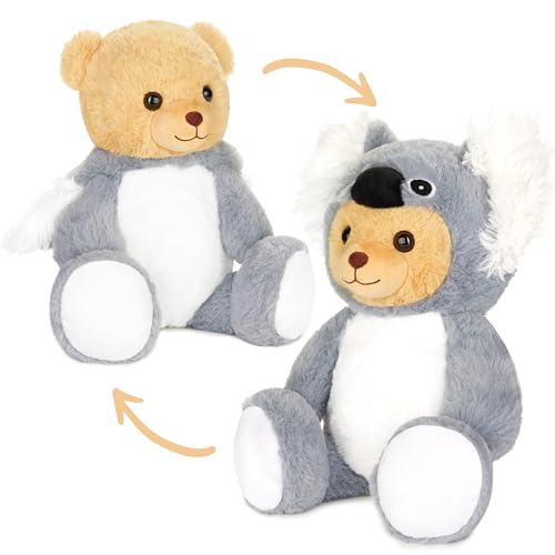 BRUBIES Teddy Koala - 25 cm Teddybär im Koalakostüm mit Kapuze - Plüschtier für kuschelige Abenteuer - Kuscheltier Geschenk für Kinder von BRUBAKER