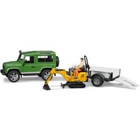 BRUDER 02593 Land Rover Defender, Einachsanhänger, JCB Mikrobagger und Bauarbeiter BRUDER 02593 Land Rover Defender, Einachsanhänger, JCB Mikrobagger und Bauarbeiter von BRUDER DIE PROFI SERIE
