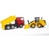 BRUDER 02752 MAN TGA Kipp-LKW und Gelenkradlader FR 130 von BRUDER DIE PROFI SERIE