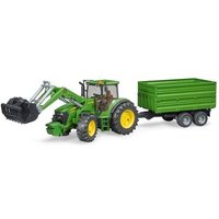 BRUDER 03055 John Deere 7930 mit Frontlader und Tandemachs-Transportanhänger von BRUDER DIE PROFI SERIE