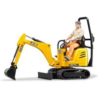 BRUDER 62002 JCB Mikrobagger 8010 CTS und Bauarbeiter von BRUDER DIE PROFI SERIE