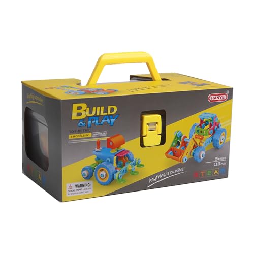 BRUKUSUR 6-in-1 Konstruktionsspielzeug für Kinder, Kreatives Lernspielzeug Bauspielzeug im 118 Teile Bauen Kinder, Bausteine STEM Gebäude Kit Bausteine Spielzeug für Jungend Mädche Geschenke BRUKUSUR 6-in-1 Konstruktionsspielzeug für Kinder, Kreatives Lernspielzeug Bauspielzeug im 118 Teile Bauen Kinder, Bausteine STEM Gebäude Kit Bausteine Spielzeug für Jungend Mädche Geschenke von BRUKUSUR
