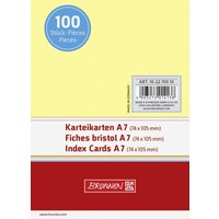 BRUNNEN 102270010 Karteikarten A7 unliniert gelb 100 Stück BRUNNEN 102270010 Karteikarten A7 unliniert gelb 100 Stück von BRUNNEN