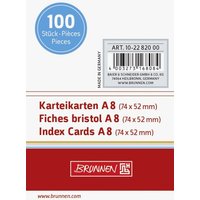 BRUNNEN 102282000 Karteikarten A8 unliniert weiß 100 Stück von BRUNNEN