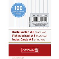 BRUNNEN 102282200 Karteikarten A8 liniert, 7 mm Zeilenabstand weiß 100 Stück BRUNNEN 102282200 Karteikarten A8 liniert, 7 mm Zeilenabstand weiß 100 Stück von BRUNNEN