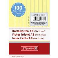 BRUNNEN 102282210 Karteikarten A8 liniert, 7 mm Zeilenabstand 100 Stück von BRUNNEN