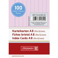 BRUNNEN 102282220 Karteikarten A8 liniert, 7 mm 100 Stück von BRUNNEN