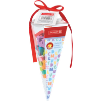 BRUNNEN 102740002 Radiergummi-Set „Schultüte A-Z“, mehrfarbig, 26 Stück von BRUNNEN