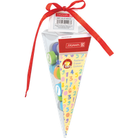 BRUNNEN 102740003 Radiergummi-Set „Schultüte Zahlen“, mehrfarbig, 26 Stück von BRUNNEN