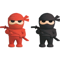 BRUNNEN 1029887321 Radiergummi Ninja Power 3D, sortiert von BRUNNEN