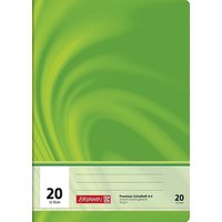 BRUNNEN 104442002 Schulheft Vivendi A4 unliniert, mit Linienblatt, Lin. 20 grün von BRUNNEN