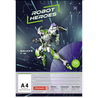BRUNNEN 1047408421 Malblock, A4, 100g/m2, 75 Blatt, Robot Hero von BRUNNEN