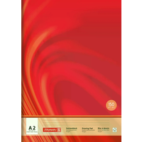 BRUNNEN 104792202 Zeichenblock Vivendi, A2, 10 Blatt, rot von BRUNNEN