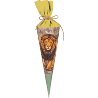 BRUNNEN 1048035221 Schultüte „Löwe“ Safari World | grün/braun von BRUNNEN