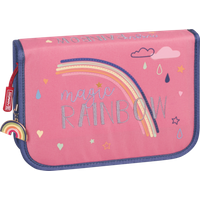 BRUNNEN 1049120222 Federmäppchen Magic Rainbow, 2 Klappe(n), rosa von BRUNNEN