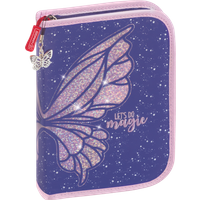 BRUNNEN 1049120322 Federmäppchen Magic Butterfly, 2 Klappe(n), rosarot/lila von BRUNNEN