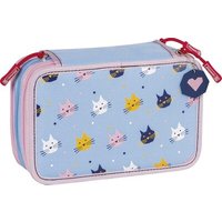 BRUNNEN 104912107 Schüler-Etui 3 Reißverschlüsse Cats von BRUNNEN
