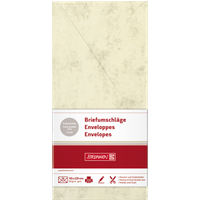 BRUNNEN 105141311 Briefumschlag Universalpapier Marmor, DIN lang, 80 g/m², chamois, 10 Stück von BRUNNEN
