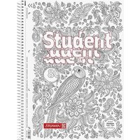 BRUNNEN 1067427 Collegeblock Premium Student „Papagei“ ZENart A4 liniert, mit Randlinie innen und außen, Lin. 27 von BRUNNEN