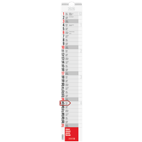 BRUNNEN 1070206006 Streifenkalender 2026 | 130×830 mm von BRUNNEN