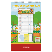 BRUNNEN 1070287006 Familienkalender 2026 „Graphics“ | 250×415 mm von BRUNNEN