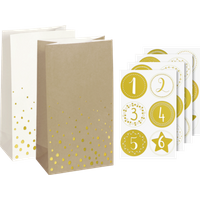 BRUNNEN 203089333 Adventskalender-Set „Flocken“, 130 × 240 × 75 mm von BRUNNEN