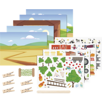 BRUNNEN 203781002 Rubbelsticker Set Bauernhof von BRUNNEN