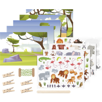 BRUNNEN 203781003 Rubbelsticker Set Zoo von BRUNNEN