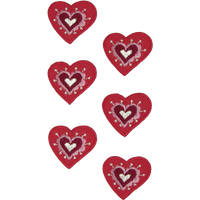 BRUNNEN 203782813 Sticker Textil Herzen rot von BRUNNEN