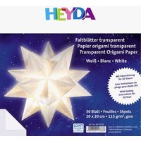 BRUNNEN 204875565 OrigamiSet Faltblätter transparent 20 x 20 cm weiß, 30 Blatt von BRUNNEN