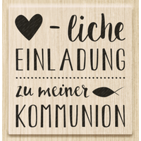 BRUNNEN 211800170 Stempel „Herzliche Einladung Kommunion“, 52 x 54 mm BRUNNEN 211800170 Stempel „Herzliche Einladung Kommunion“, 52 x 54 mm von BRUNNEN