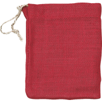 BRUNNEN 212305642 100% Jute Säckchen 20 x 15 cm rot von BRUNNEN