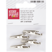BRUNNEN 212674025 Klammer 30mm platin 4 Stück von BRUNNEN