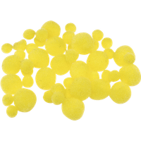 BRUNNEN 212681037 Pompon Ø 8 - 20 mm gelb 100 Stück von BRUNNEN