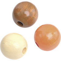 BRUNNEN 216013201 Holzperlen-Mix Ø 12 mm, Loch Ø 3 mm, natur orange, 30 Stück von BRUNNEN