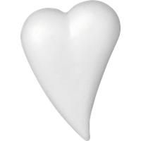 BRUNNEN 216768675 StyroporHerztropfen 8 x 5 cm, weiß von BRUNNEN